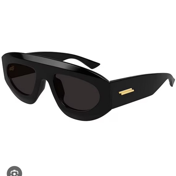 Bottega Veneta Black Ribbon Aviator Sunglasses